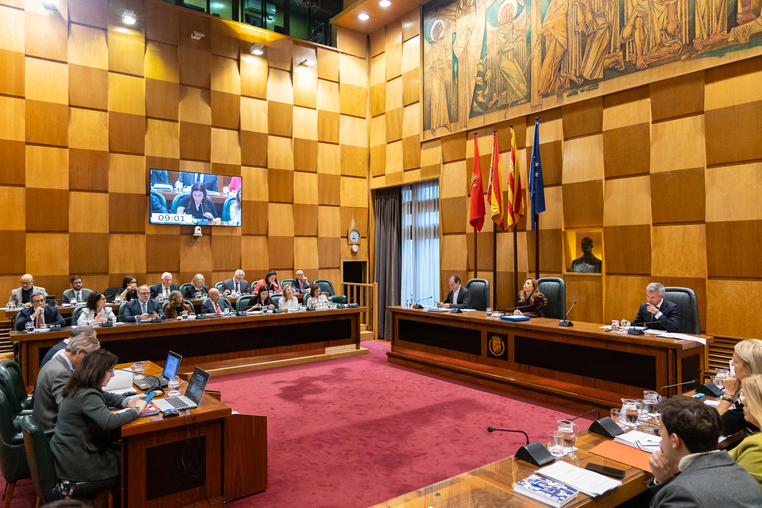 Imagen de archivo del pleno en el Ayuntamiento de Zaragoza