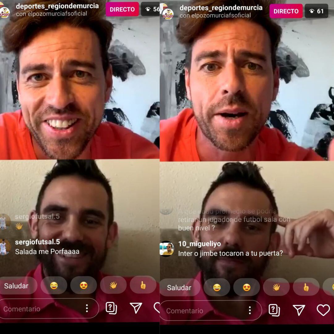 Fran Sánchez y Álex Yepes en el directo de Instagram