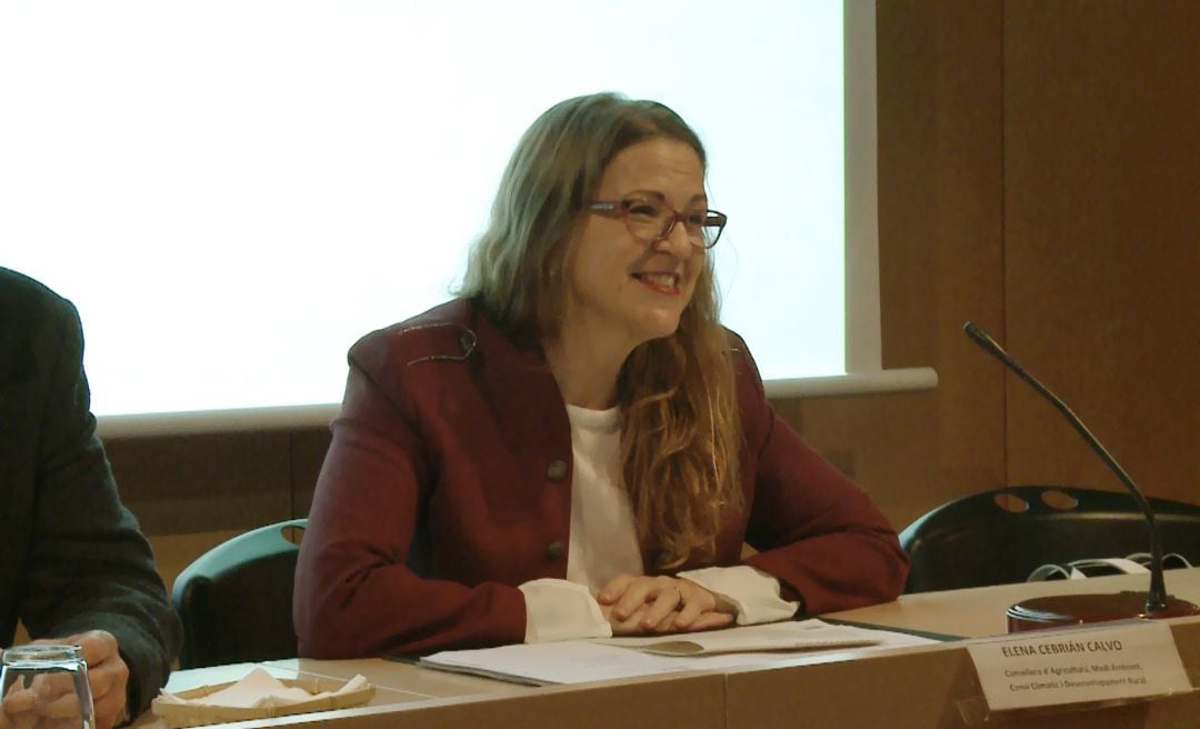 La exconsellera Elena Cebrián, en un acto cuando era titular de la Conselleria de Agricultura.