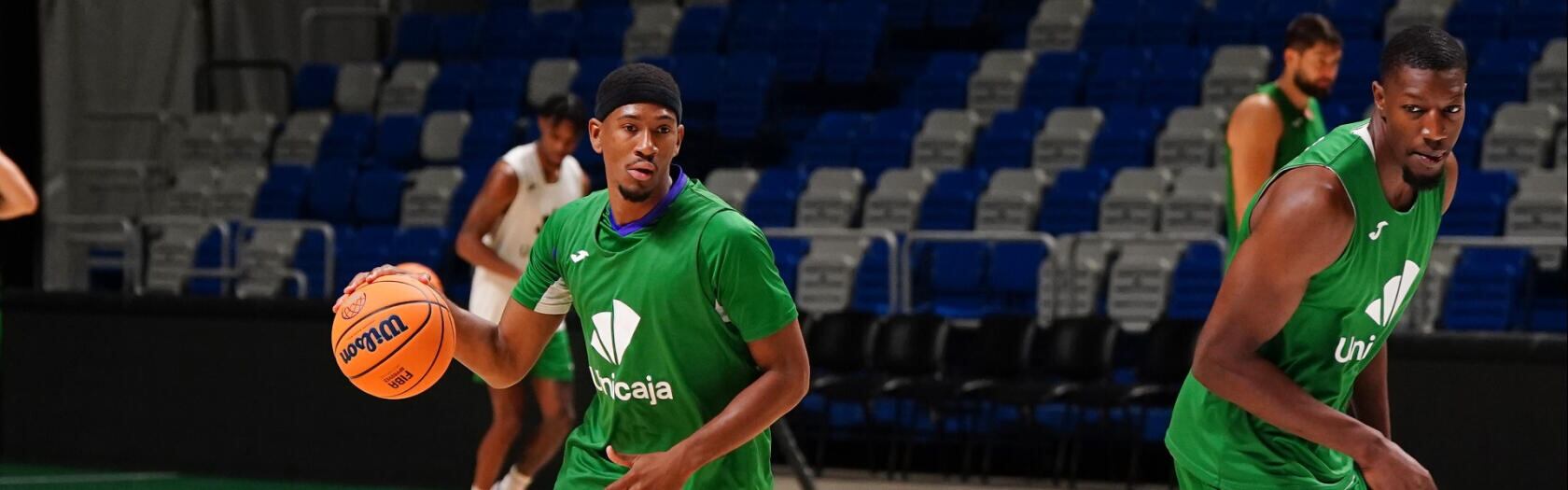 El jugador del Unicaja Kameron Taylor, baja por lesión para el partido de este miércoles ante el Aliaga turco de la BCL