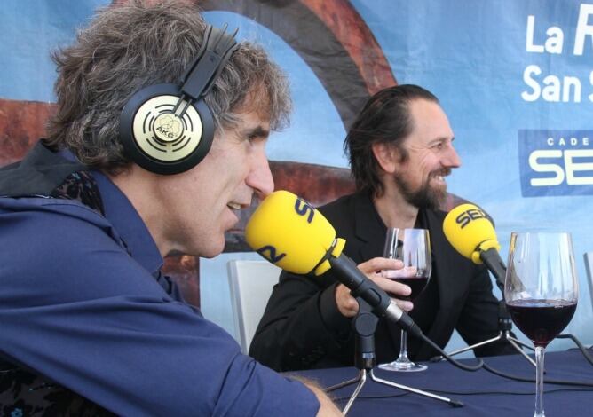 Mikel Erentxun y Diego Vasallo el verano pasado en Hoy por hoy San Sebastián