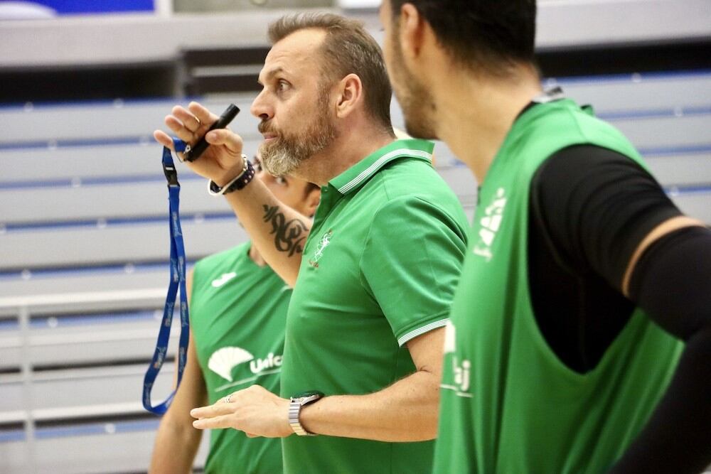 Charly Carreño en la sesión de entrenamientos.