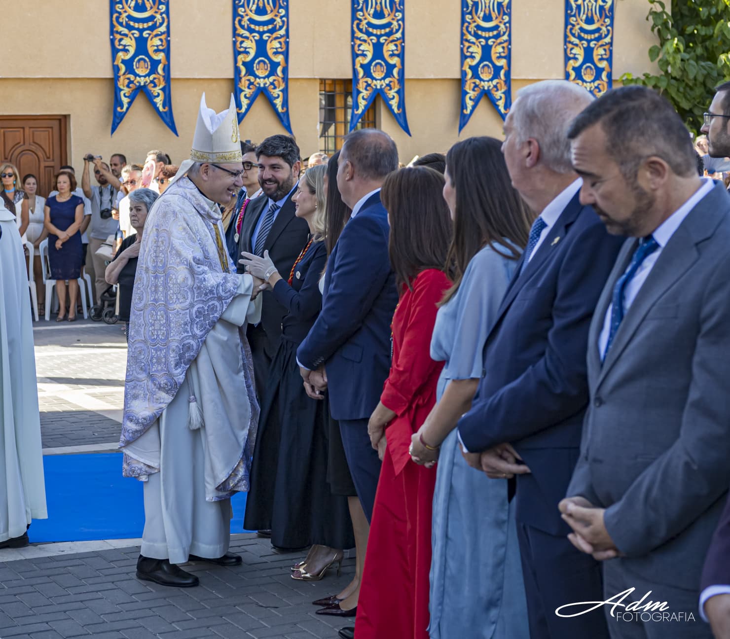 Durante el acto del Centenario de la Coronación Canónica Pontificia de la Virgen de las Maravillas de Cehegín