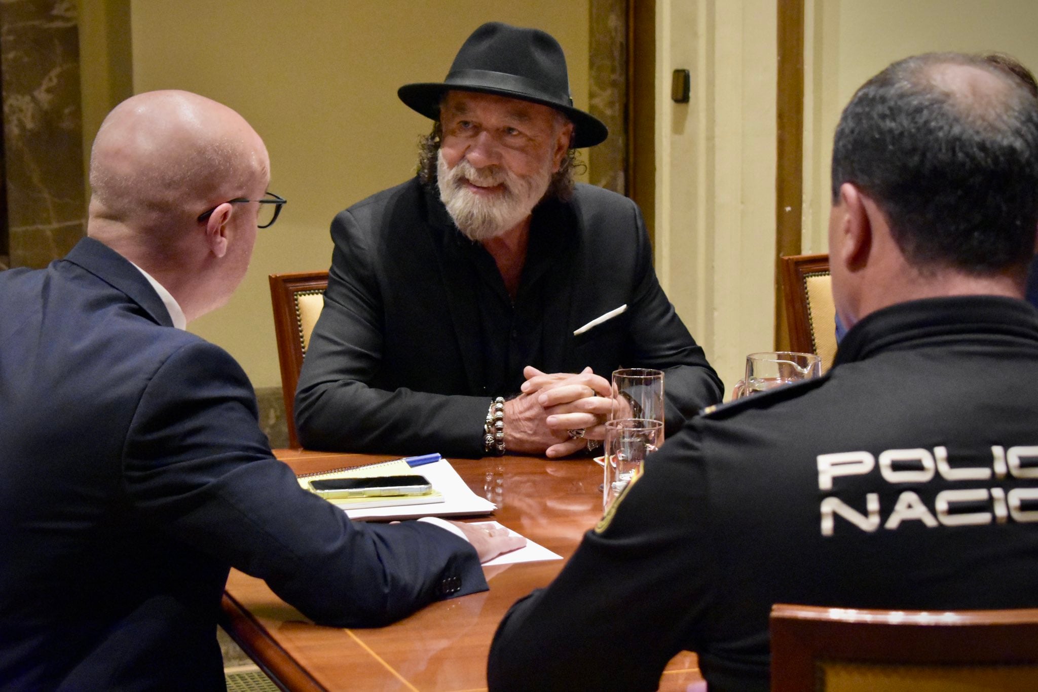 Pino Sagliocco, presidente de Live Nation en España, en la reunión con el delegado del Gobierno en Madrid, Francisco Martín, para coordinar los conciertos de Shakira en el espacio Iberdrola Music, muy cercano a Getafe