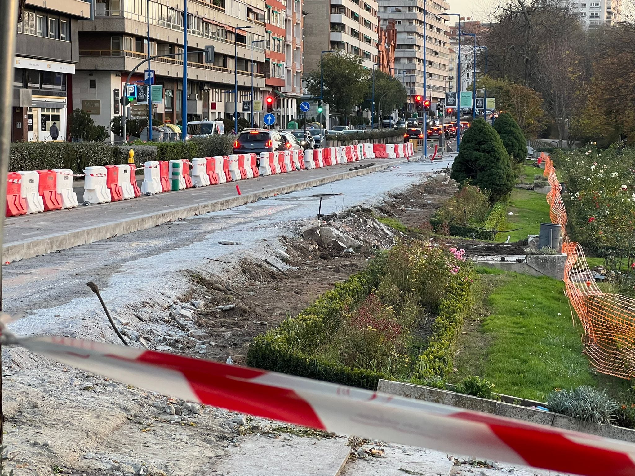 Obras del carril bici de Moreras