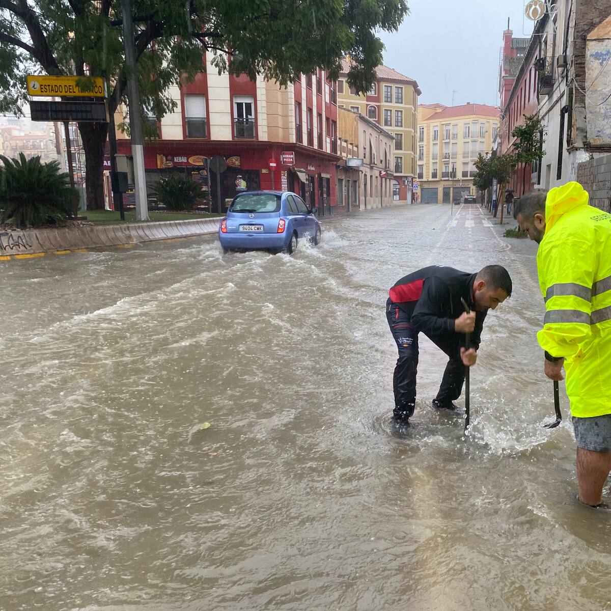 Málaga supera los 144 litros por metro cuadrado por las fuertes lluvias