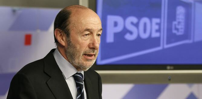 El secretari general del PSOE, Alfredo Pérez Rubalcaba,