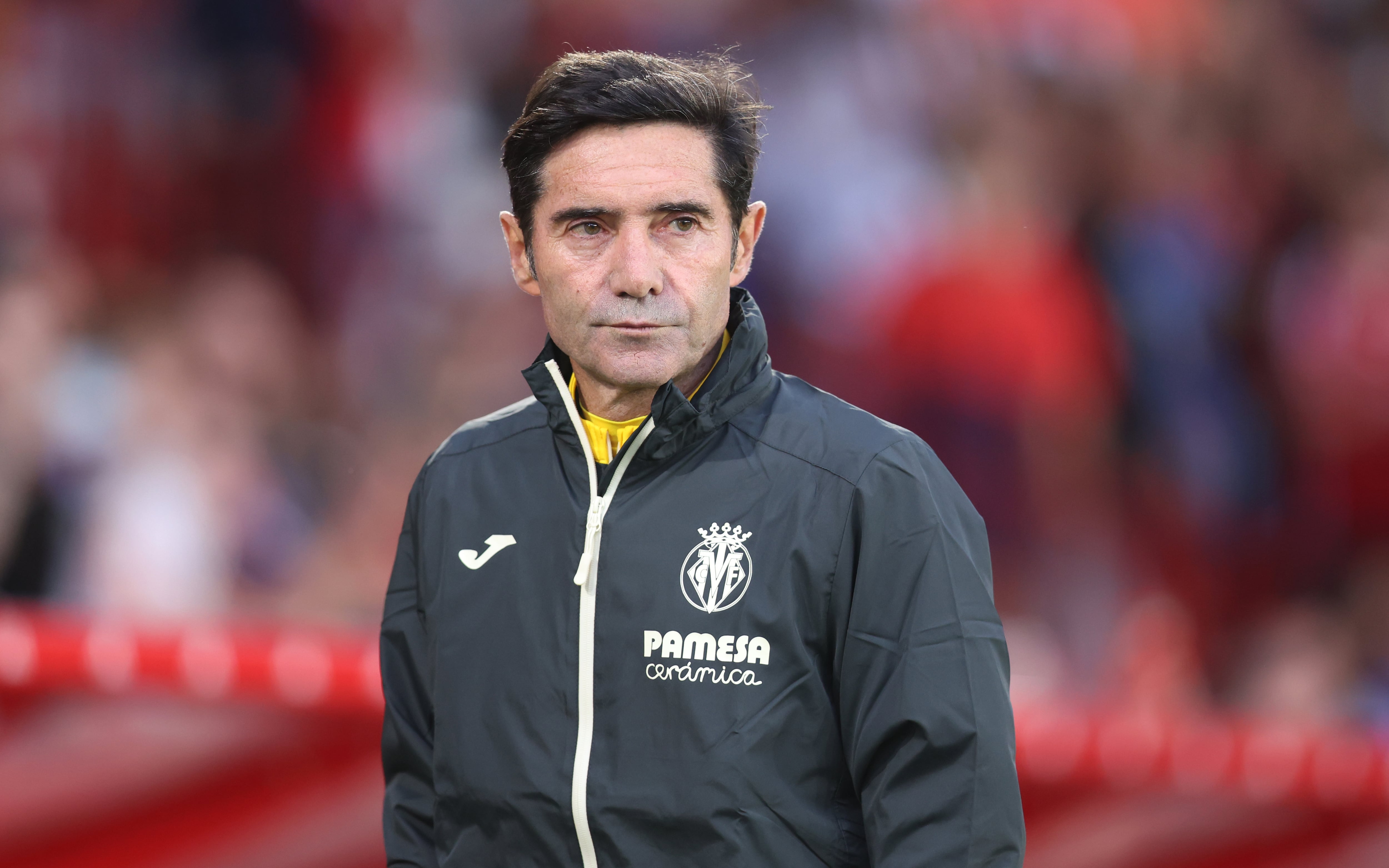 Marcelino García Toral en un partido con el Villarreal CF.
