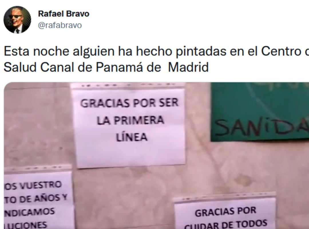 Un sanitario ha compartido un vídeo con mensajes de ánimo en su centro de salud.