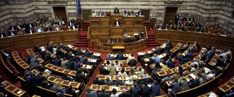 El parlamento de Grecia, durante una sesión plenaria.