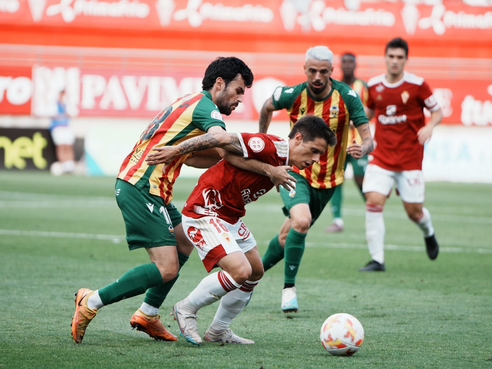 Momento del Real Murcia-Castellón