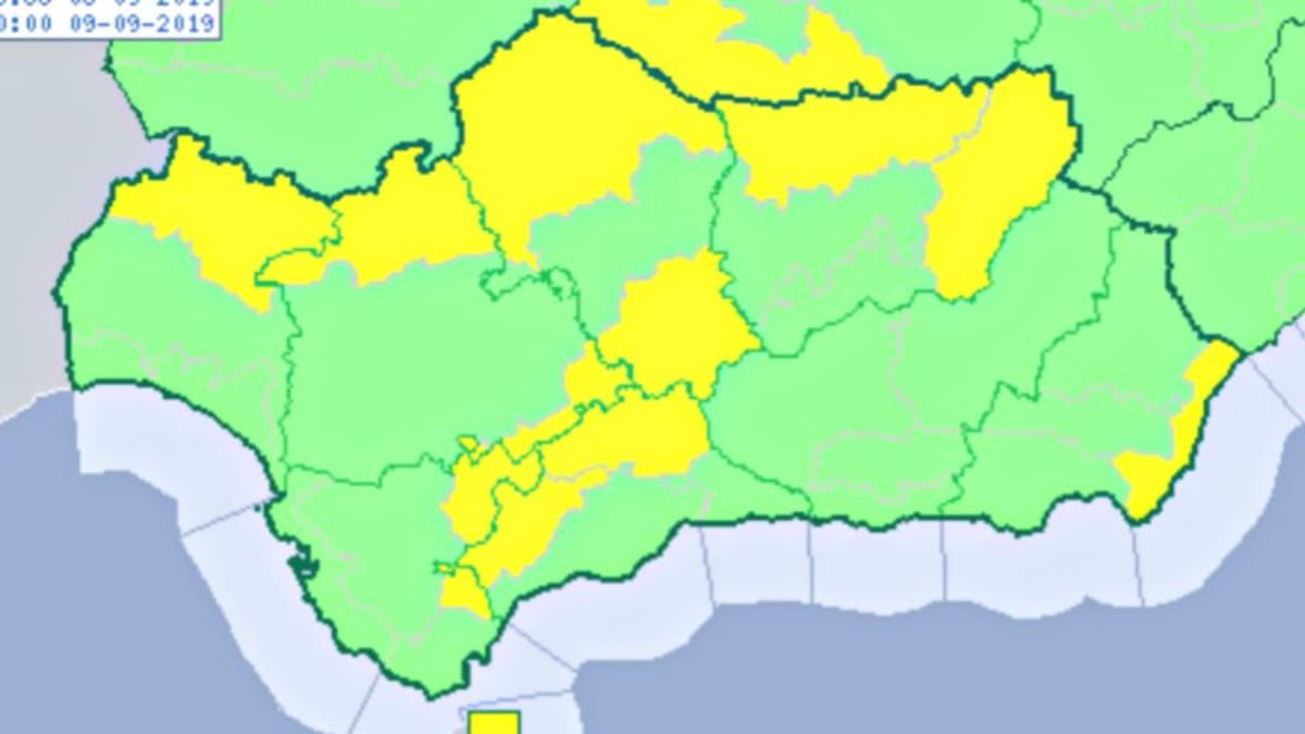Aviso amarillo por tormentas en Antequera y Ronda