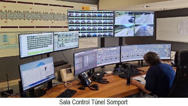 Sala de Control del túnel de Somport