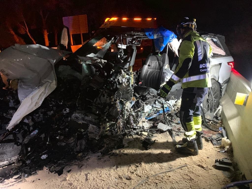 Imagen del vehículo tras el accidente