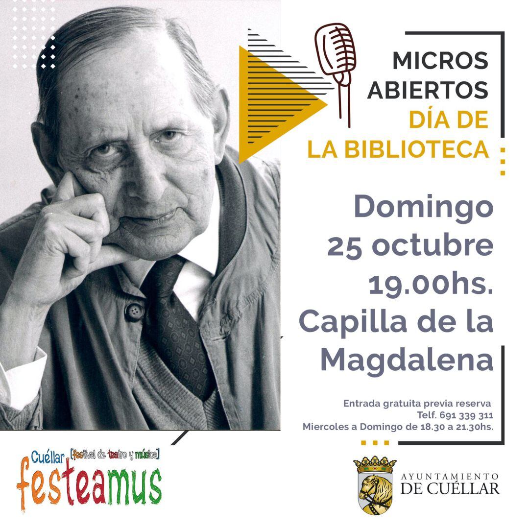 Miguel Delibes protagonizará la jornada de &#039;Micros Abiertos&#039; con motivo del Día de la Biblioteca