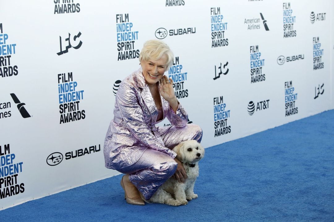 Glenn Close y su perra Pip Close en la 34 edición Gala de los Premios Independientes Spirit