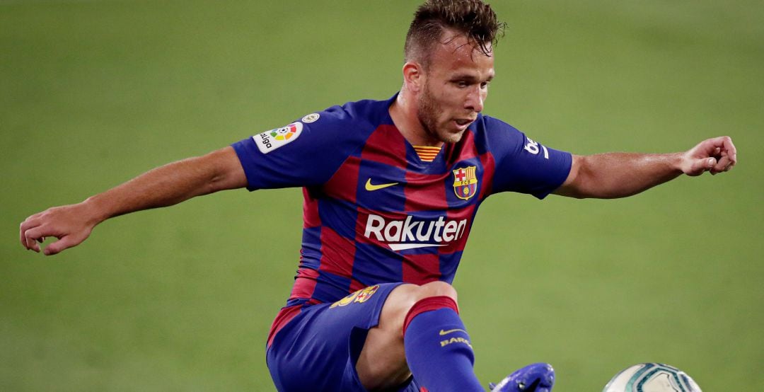 Arthur Melo, durante un partido con el Fútbol Club Barcelona