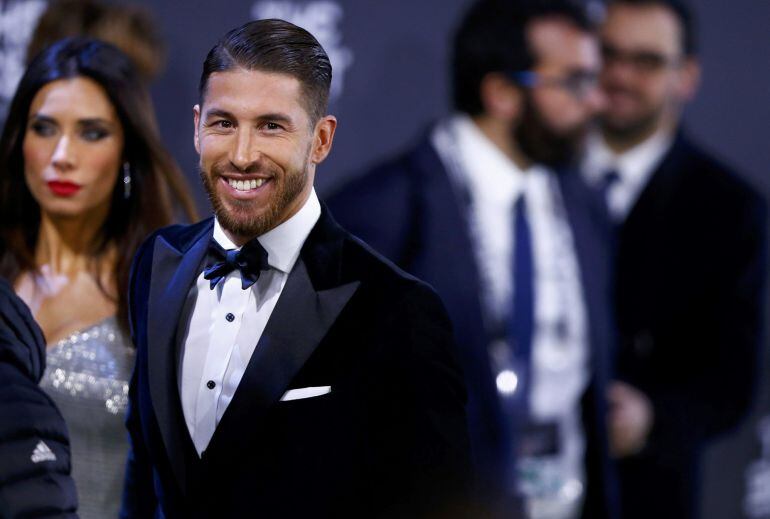 Sergio Ramos, a su llegada a la gala en Zúrich