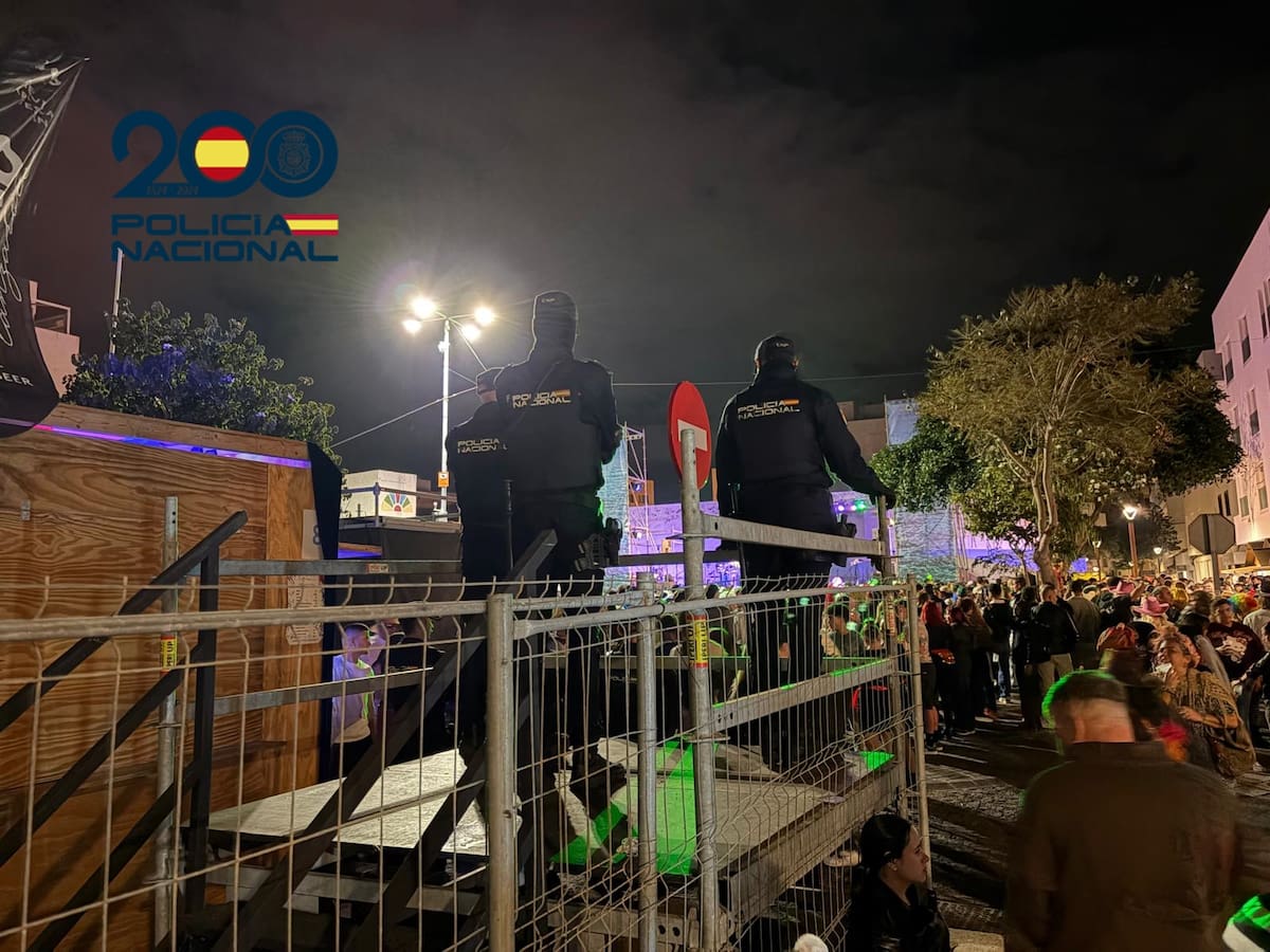 Nueve detenciones y una treintena de intervenciones de armas, el balance del carnaval de Arrecife