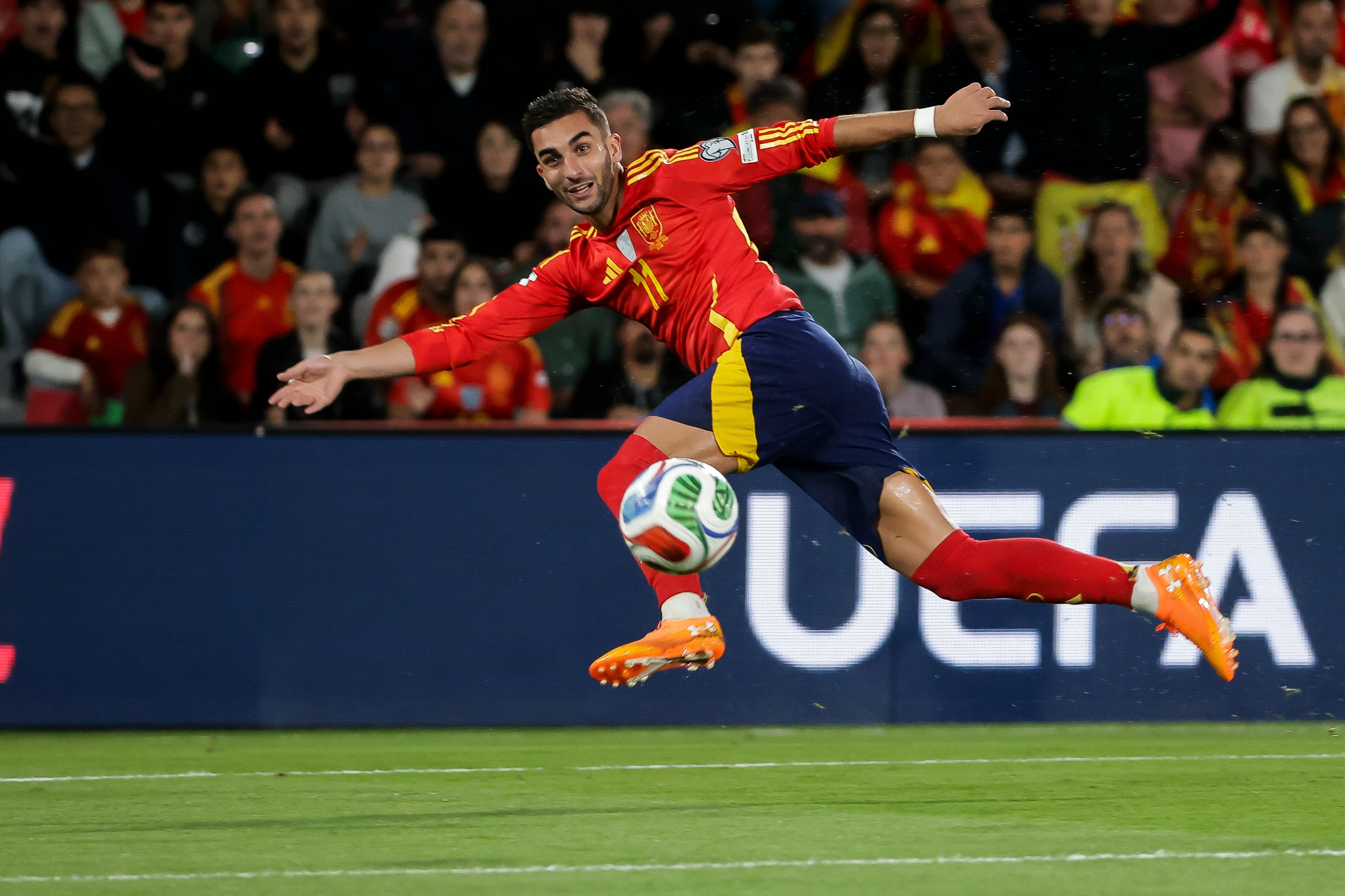 Ferran Torres, durante el partido de España contra Georgia