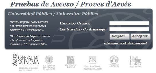 Portal de información de las calificaciones de Selectividad 2015