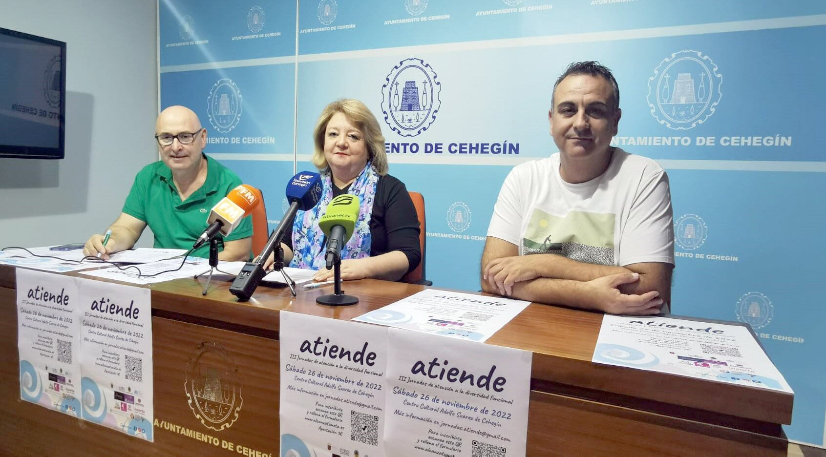 Durante la presentación en Cehegín de las III Jornadas de Atención a la Diversidad Funcional “ATIENDE”