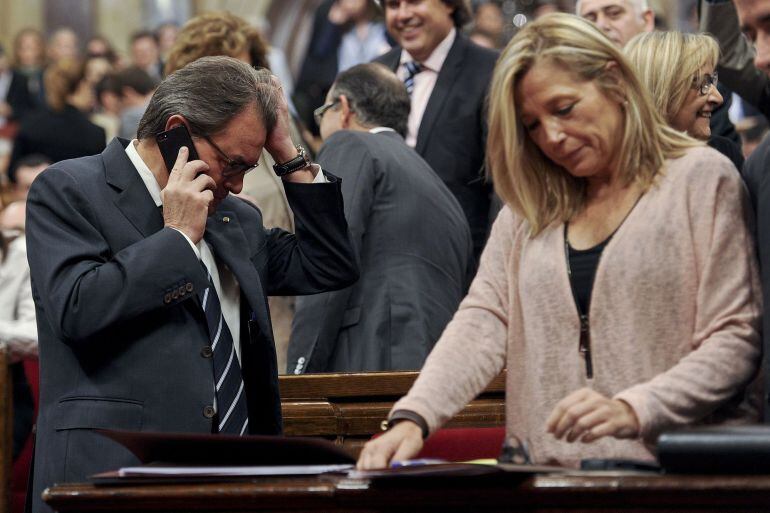 Artur Mas y Joana Ortega, en el Palau de la Generalitat.