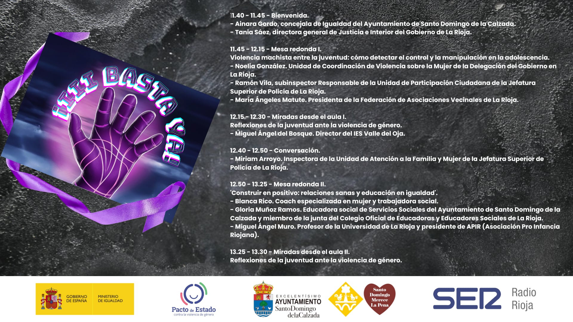 Programa III Encuentros ¡Basta ya!