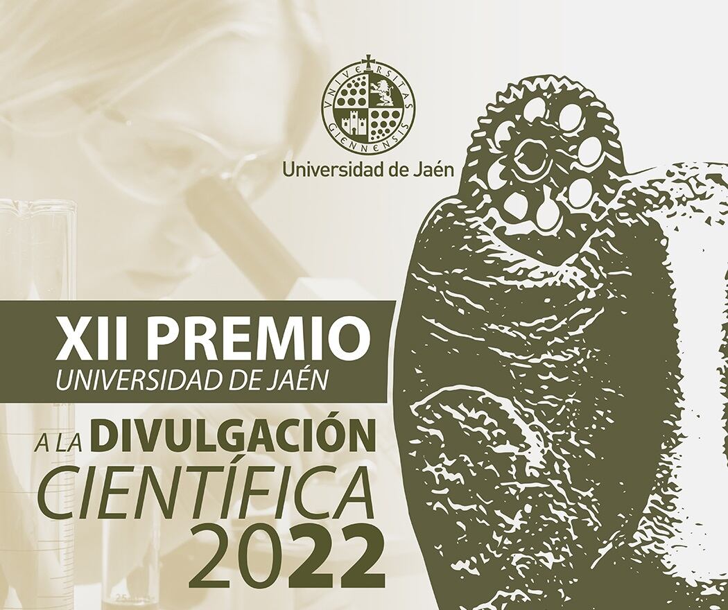 Cartel del Premio de Divulgación Científica que organiza anualmente la Universidad de Jaén