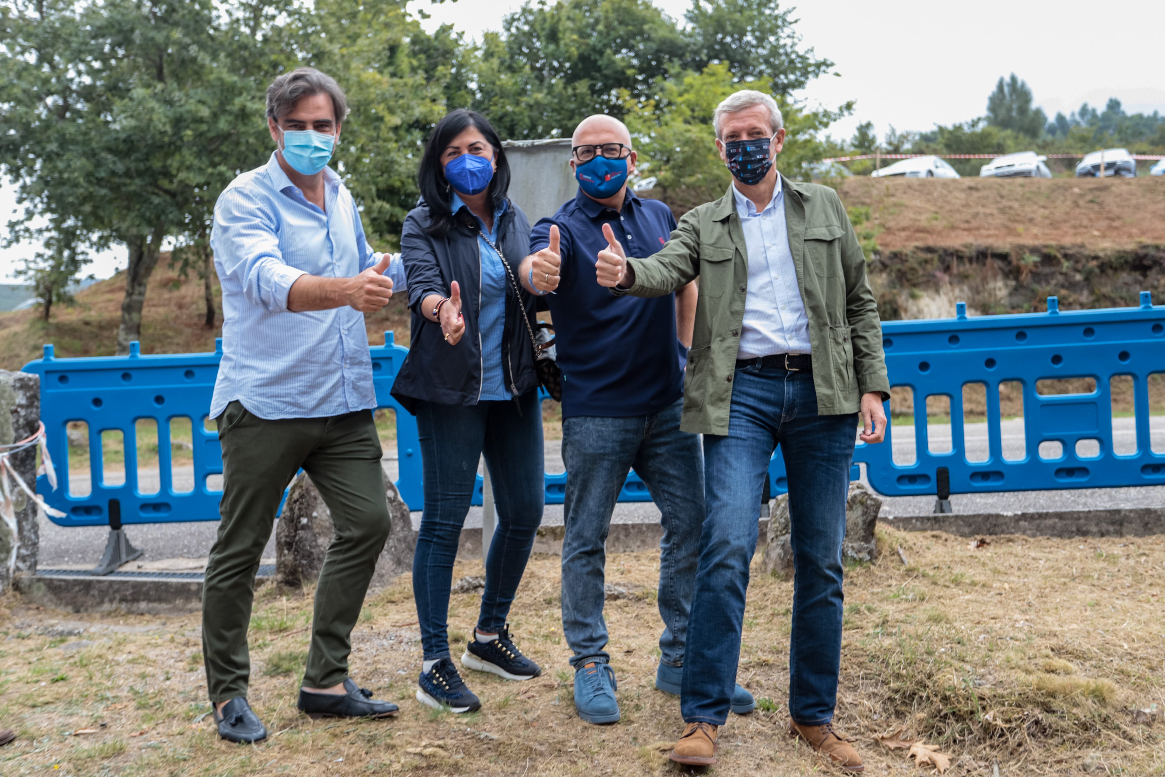 Los presidentes provinciales del PP, Diego Calvo, Elena Candia, José Manuel Baltar y Alfonso Rueda. (Photo By Marta Vazquez Rodriguez/Europa Press via Getty Images)