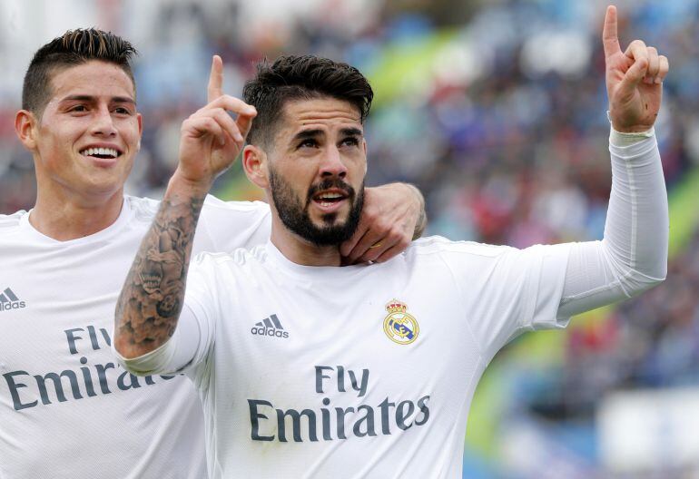 Isco Alarcón celebra el 0-2 ante el Getafe.