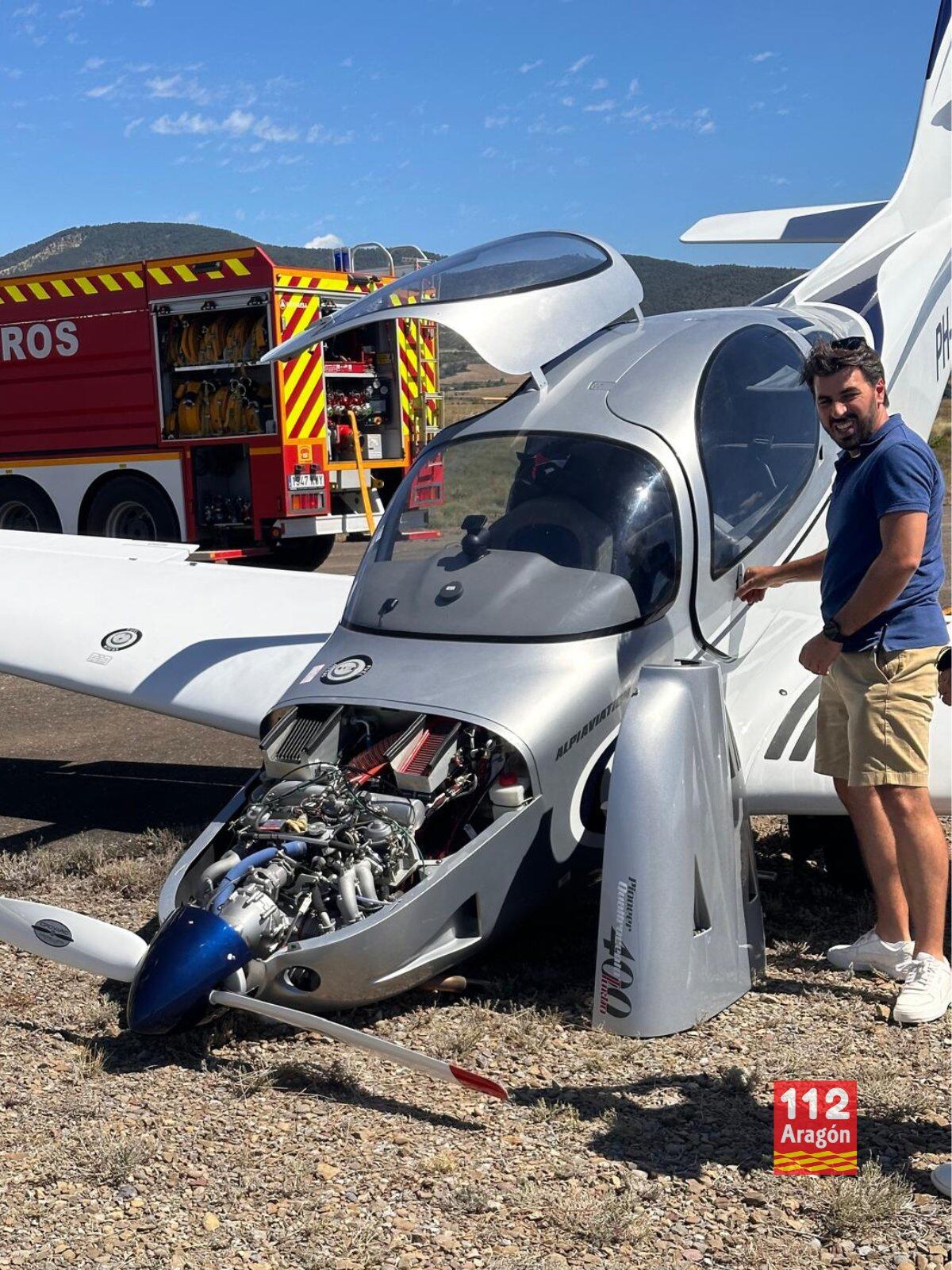 Estado en el que ha quedado la avioneta