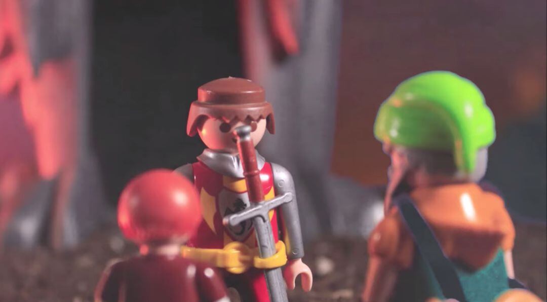 Fotograma de la película de Playmobil &quot;El último dragón&quot;, creada por un joven de 19 años 