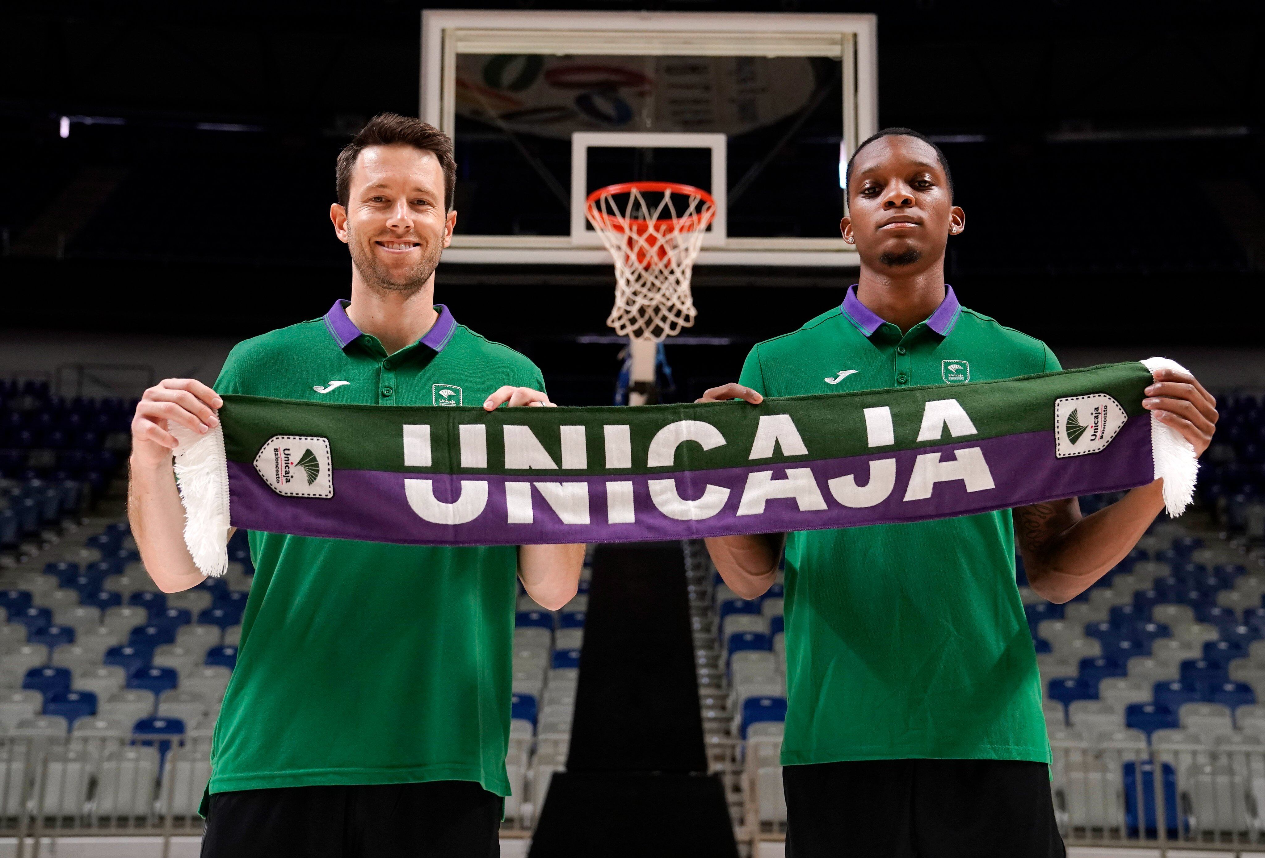 Kalinoski y Carter en su presentación con el Unicaja