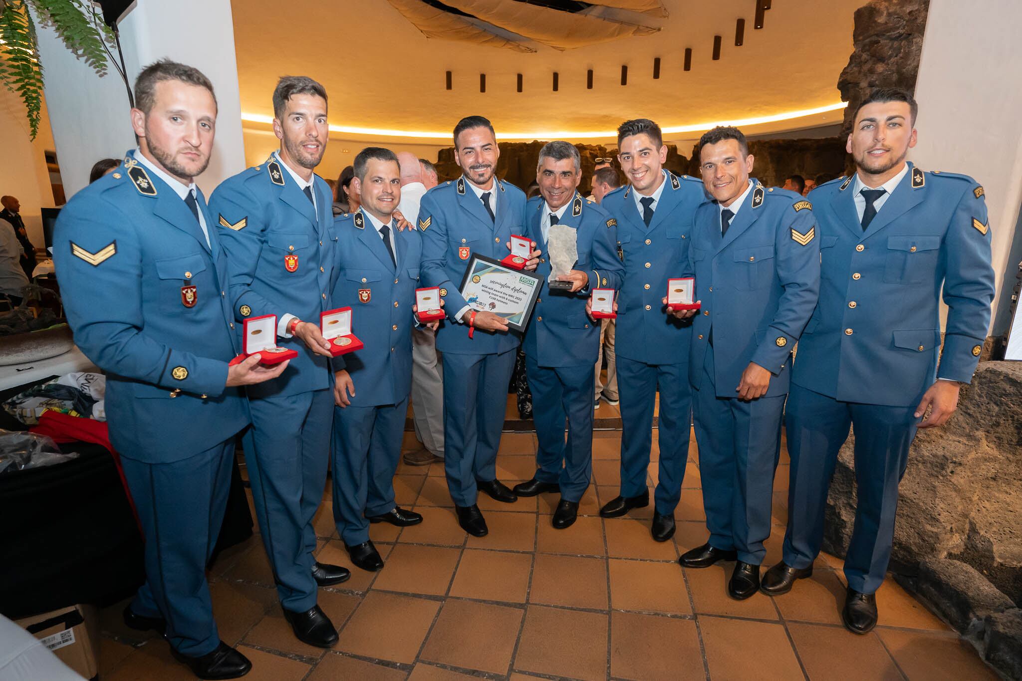 Bomberos participantes en el Mundial.