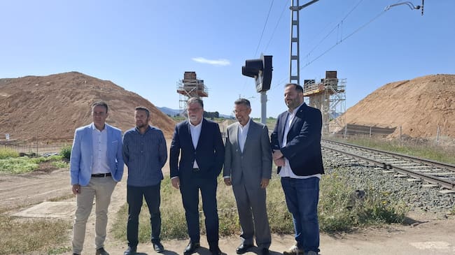 Momento de la visita a las obras