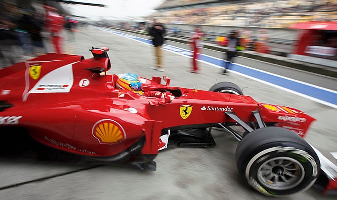 Fernando Alonso, en su Ferrari en China