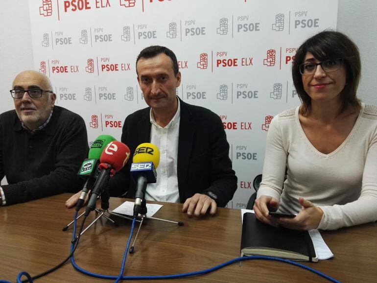 José Pérez, Carlos González y Patricia Maciá en la rueda de prensa de este viernes