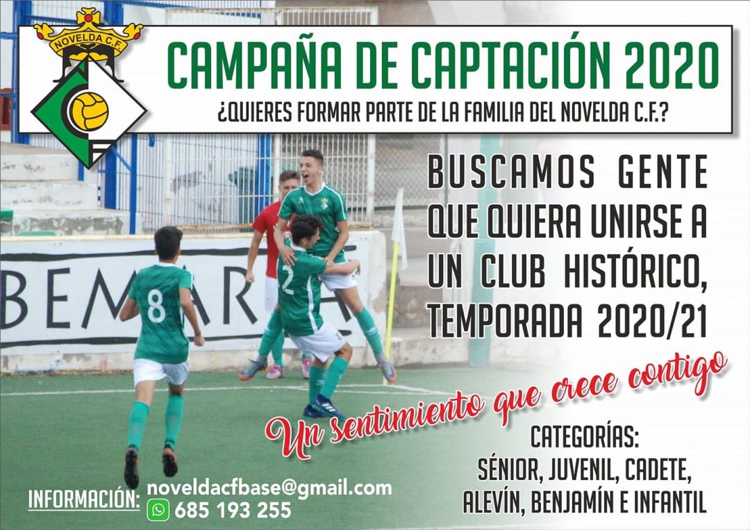 El Novelda C. F. inicia su campaña de capatación de jugadores