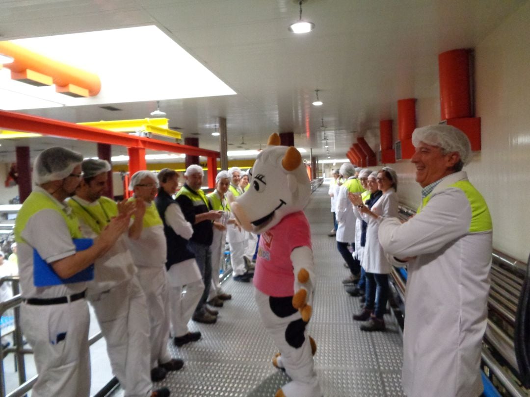 Imagen de archivo de un acto celebrado en la factoría lechera de Calidad Pascual en Aranda