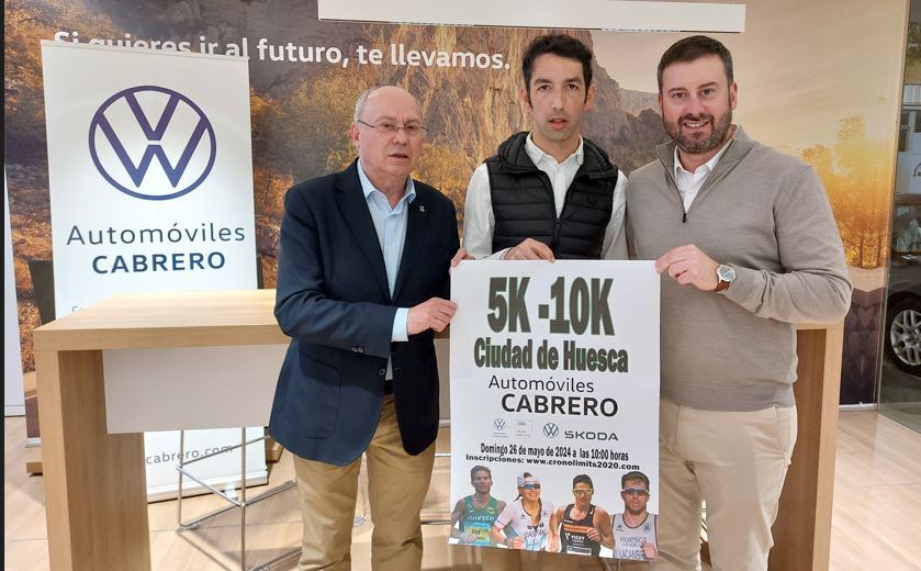 Leopoldo Carranza, Sergio García y Abel Navalés en la presentación de la prueba