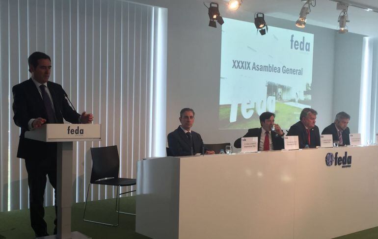 El presidente de CEPYME, Antonio Garamendi en su discurso