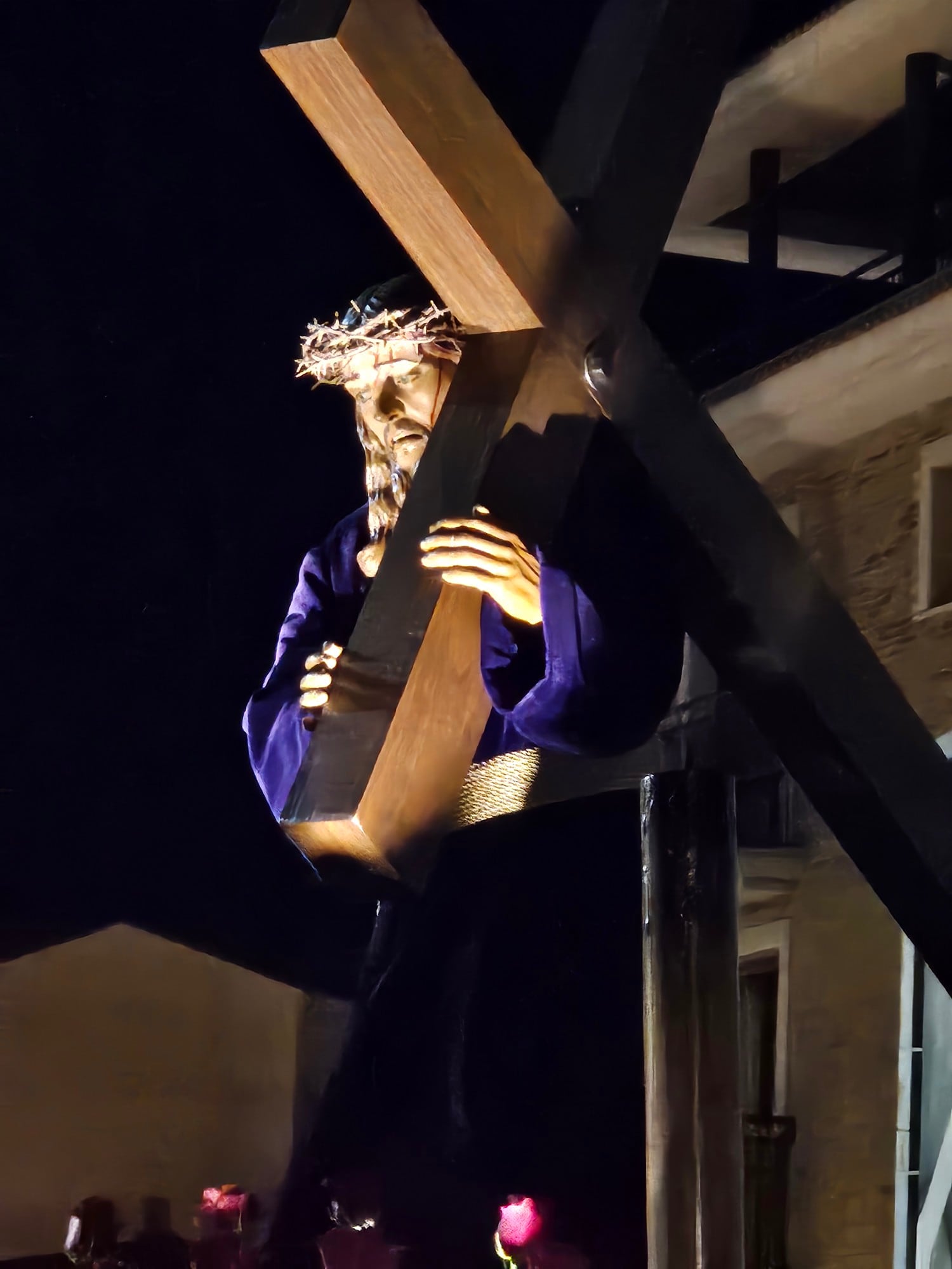 Barbastro vive con solemnidad el Santo Encuentro en la noche del Miércoles Santo