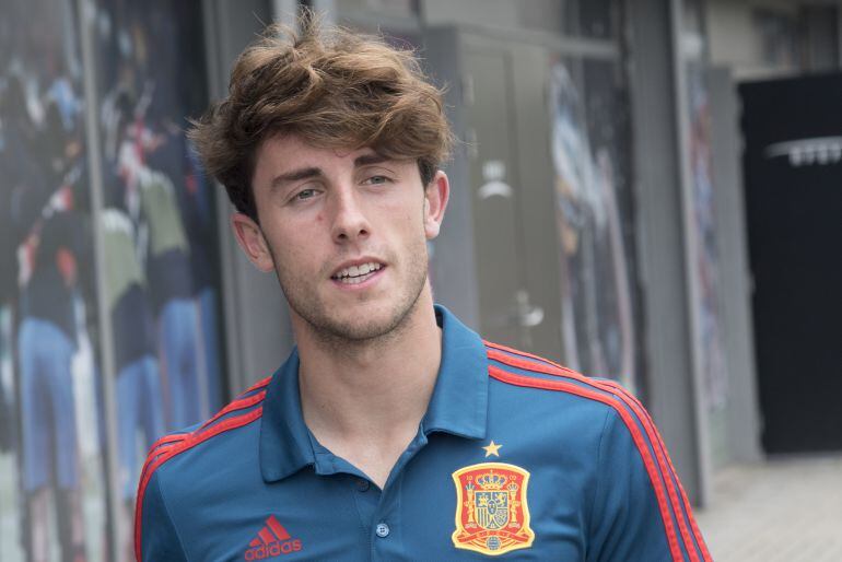 Odriozola, durante la concentración de la selección española en Rusia