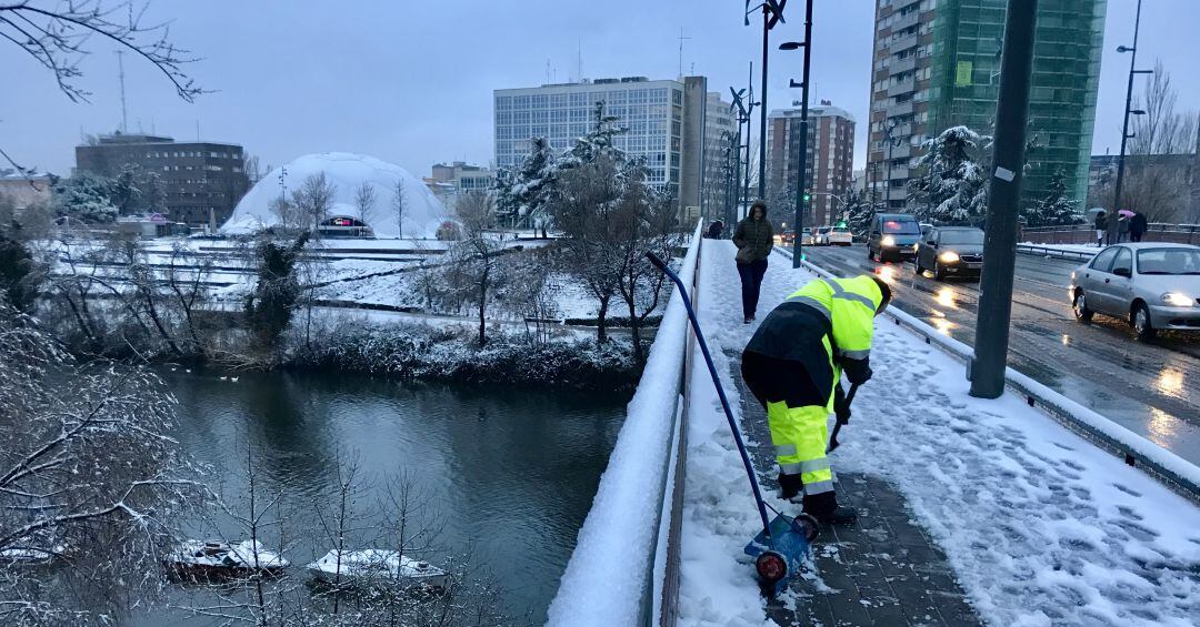 Imagen de archivo de una nevada en Valladolid