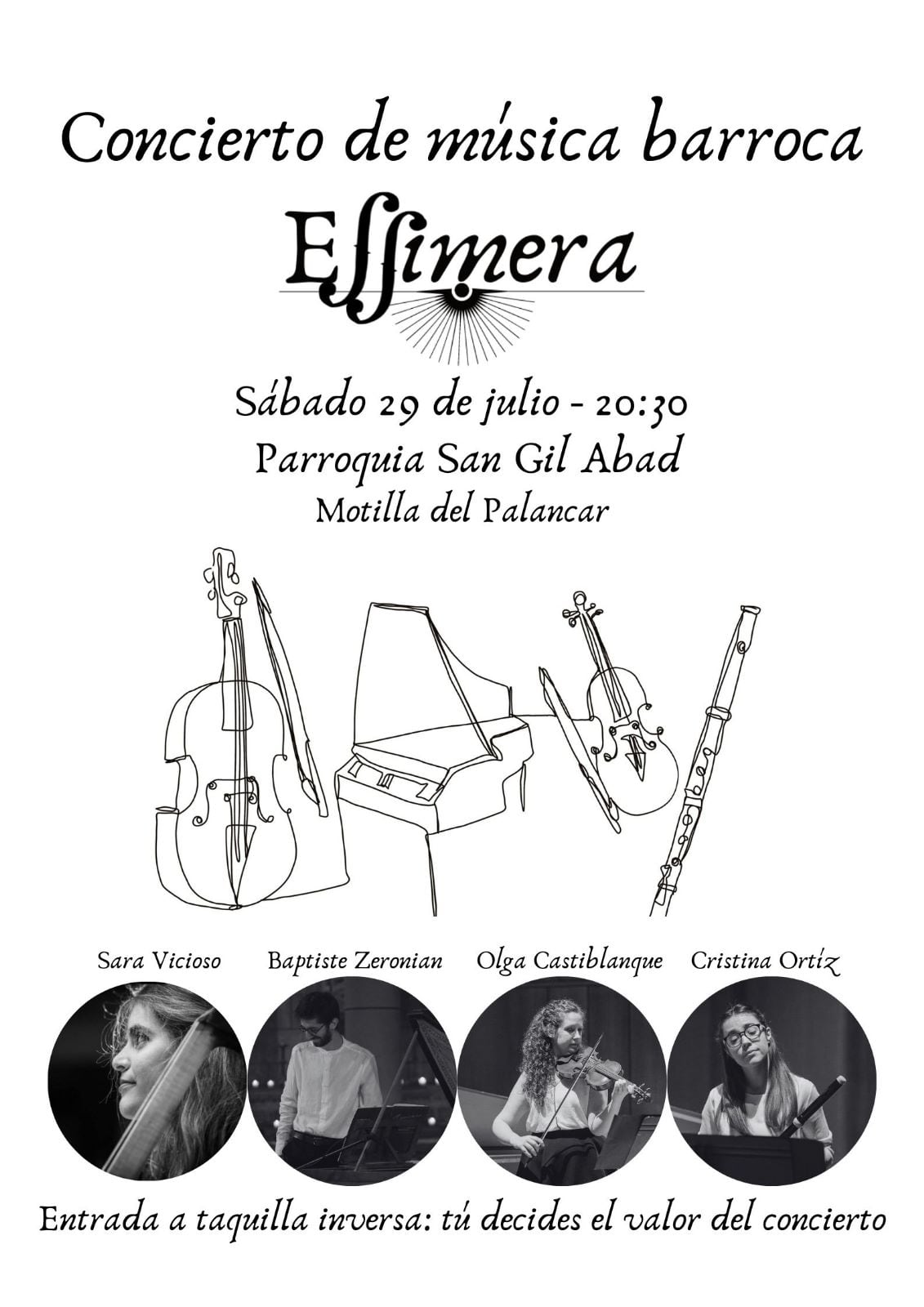 Cartel del concierto de Effimera en Motilla del Palancar