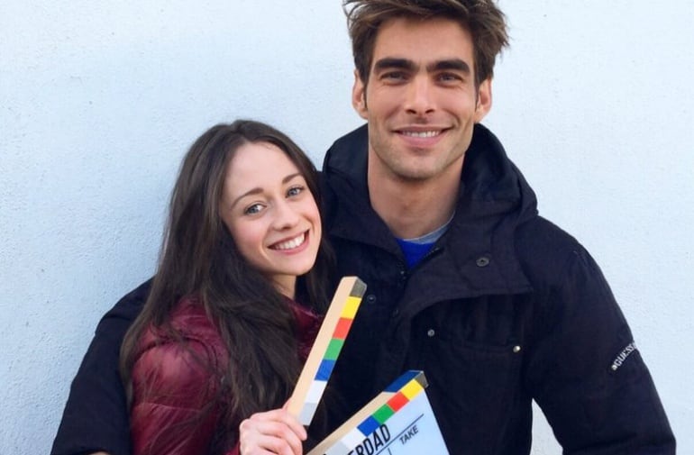 Elena Rivera y Jon Kortajarena en el set de &#039;La verdad&#039;