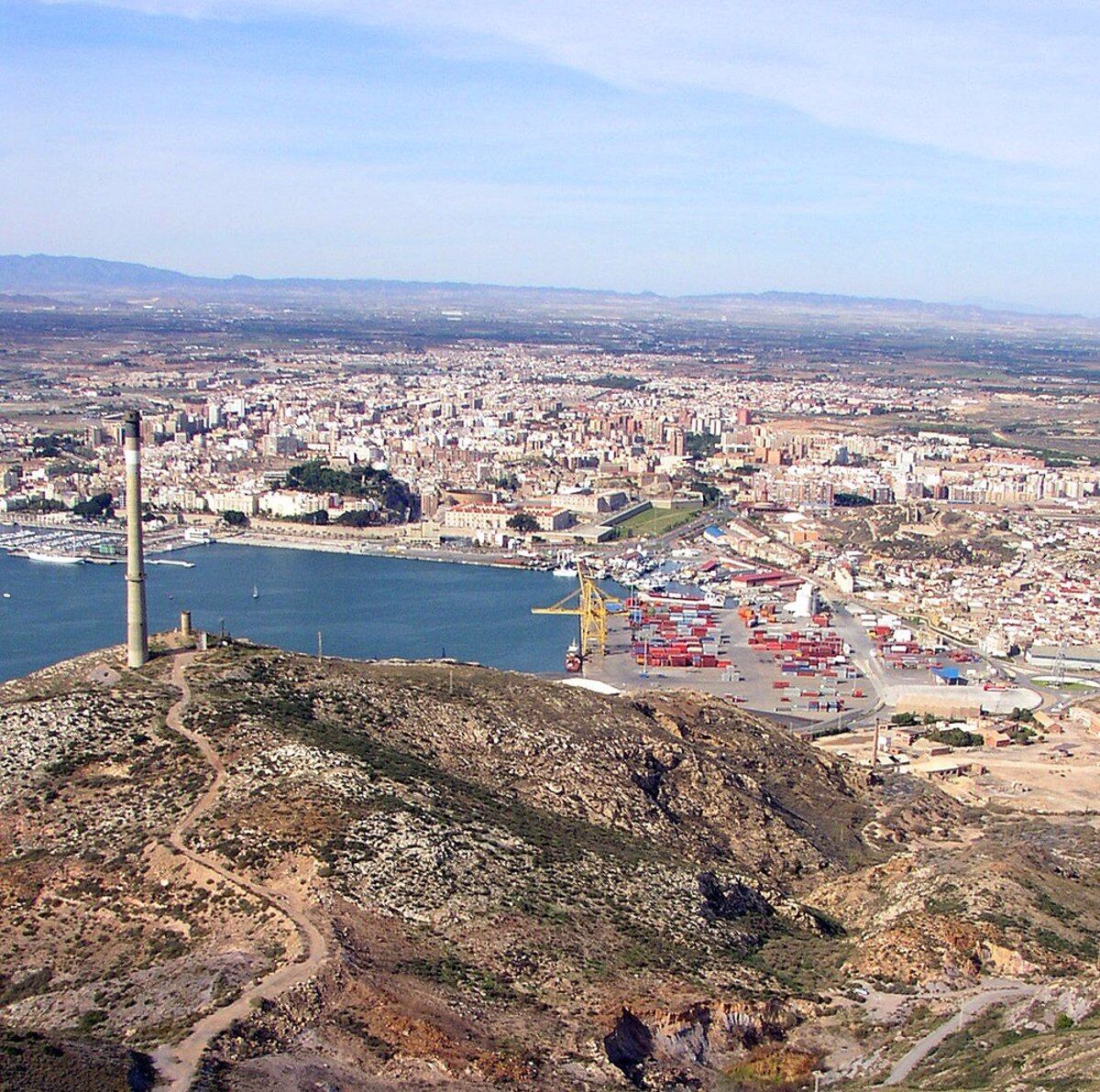 Vista aérea del Puerto de Cartagena