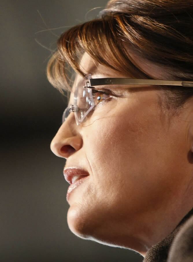 En la imagen, Sarah Palin durante un mitin.