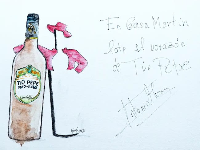 Cariñosa dedicatoria de Antonio Flores a Casa Martín